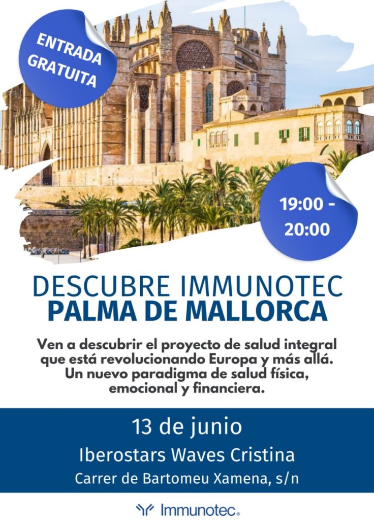 ¡DESCUBRE PRESENCIAL DE IMMUNOTEC EN PALMA DE&nbsp;MALLORCA!